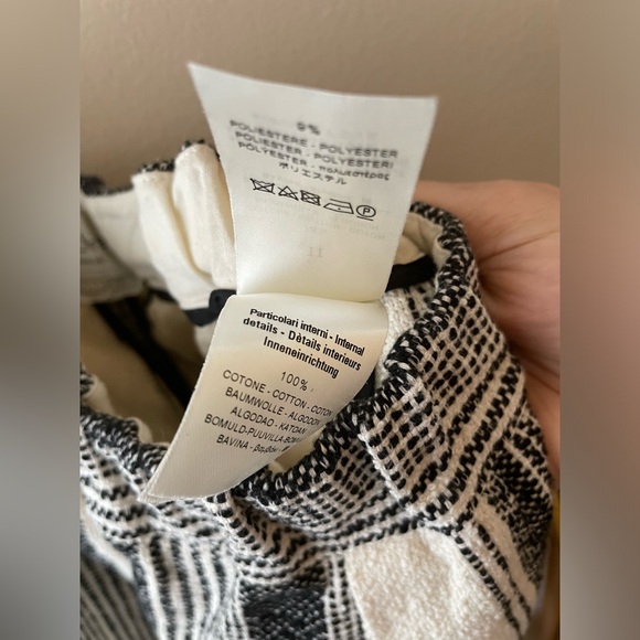 Giada Forte Striped Cotton Black White Pants size 2 - Picture 10 of 11